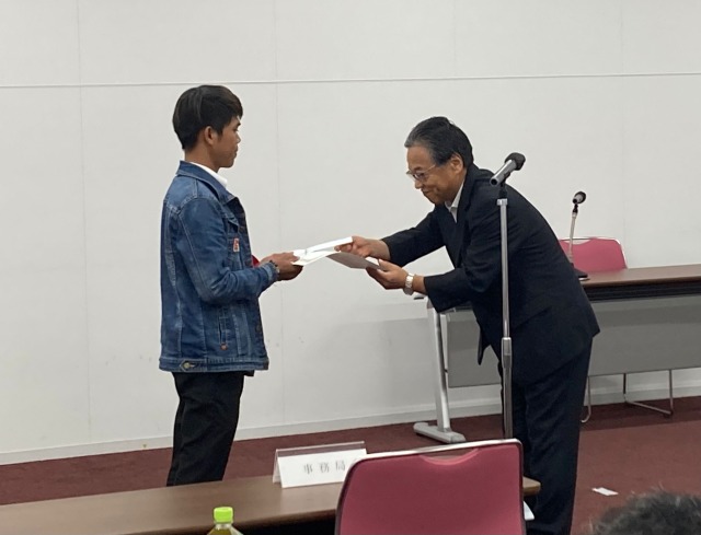 7/22岡山県で優秀技能実習生の表彰式の画像